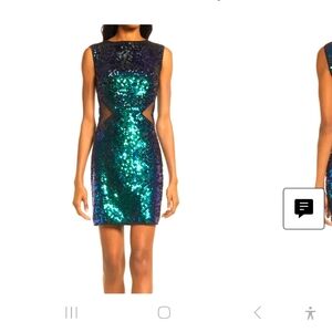 Multicolor Sequin Cutout Body-Con Dress SHO by Tadashi Shoji  SIZE SMALL
